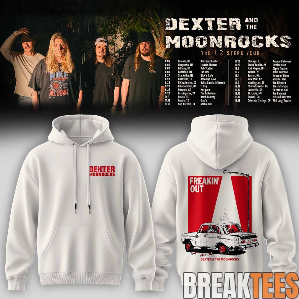 Dexter The Moonrock 12 Step Tour 2026 White - Adult & Kids T-Shirts, Sweatshirts & Hoodies apparel design preview 1