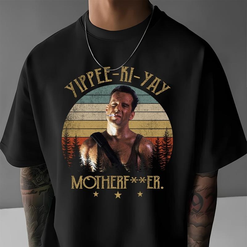 Die Hard Vintage Natural Classic Movie 1988 Throwback - Adult & Kids T-Shirts, Sweatshirts & Hoodies apparel design preview 1
