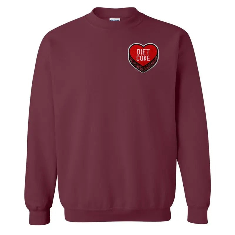 'Diet Coke Candy Heart' Letter Patch - Adult & Kids T-Shirts, Sweatshirts & Hoodies apparel design preview 1