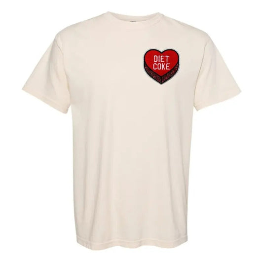 'Diet Coke Candy Heart' Letter Patch - Adult & Kids T-Shirts, Sweatshirts & Hoodies apparel design preview 1