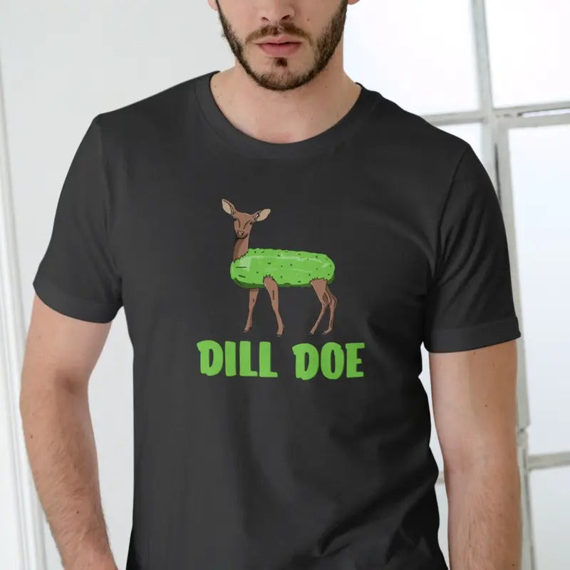 Dill Doe Deer Funny Cotton Green Text - Adult & Kids T-Shirts, Sweatshirts & Hoodies apparel design preview 1