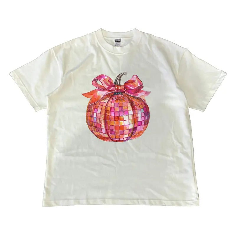Disco Pumpkin Coquette Season Halloween MW Menswear - Adult & Kids T-Shirts, Sweatshirts & Hoodies apparel design preview 1