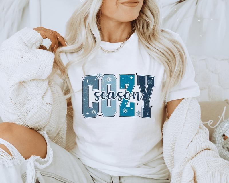 Distressed Cozy Season Funny Soft Short Sleeve - Adult & Kids T-Shirts, Sweatshirts & Hoodies apparel design preview 1