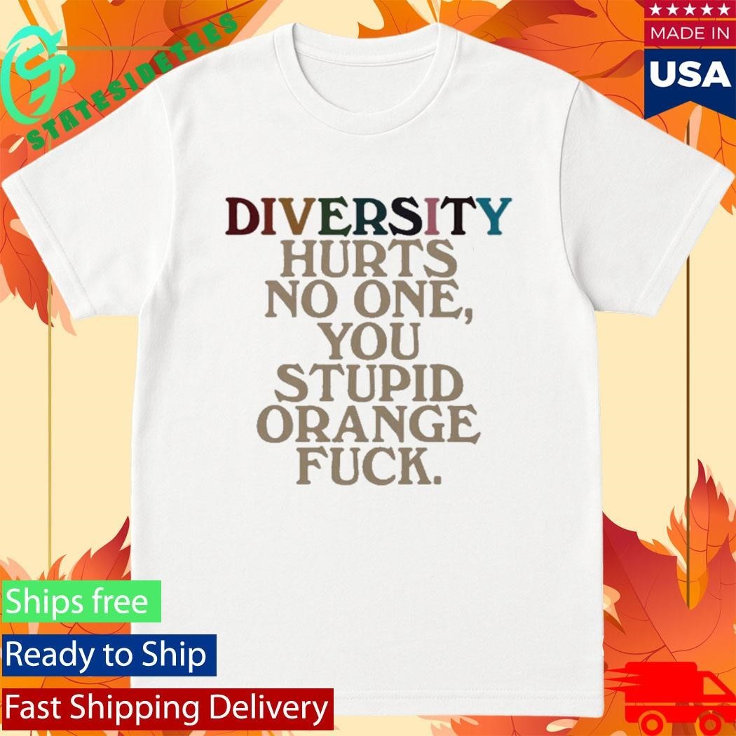 Diversity Hurts No One You Stupid Orange Fuck - Adult & Kids T-Shirts, Sweatshirts & Hoodies apparel design preview 1