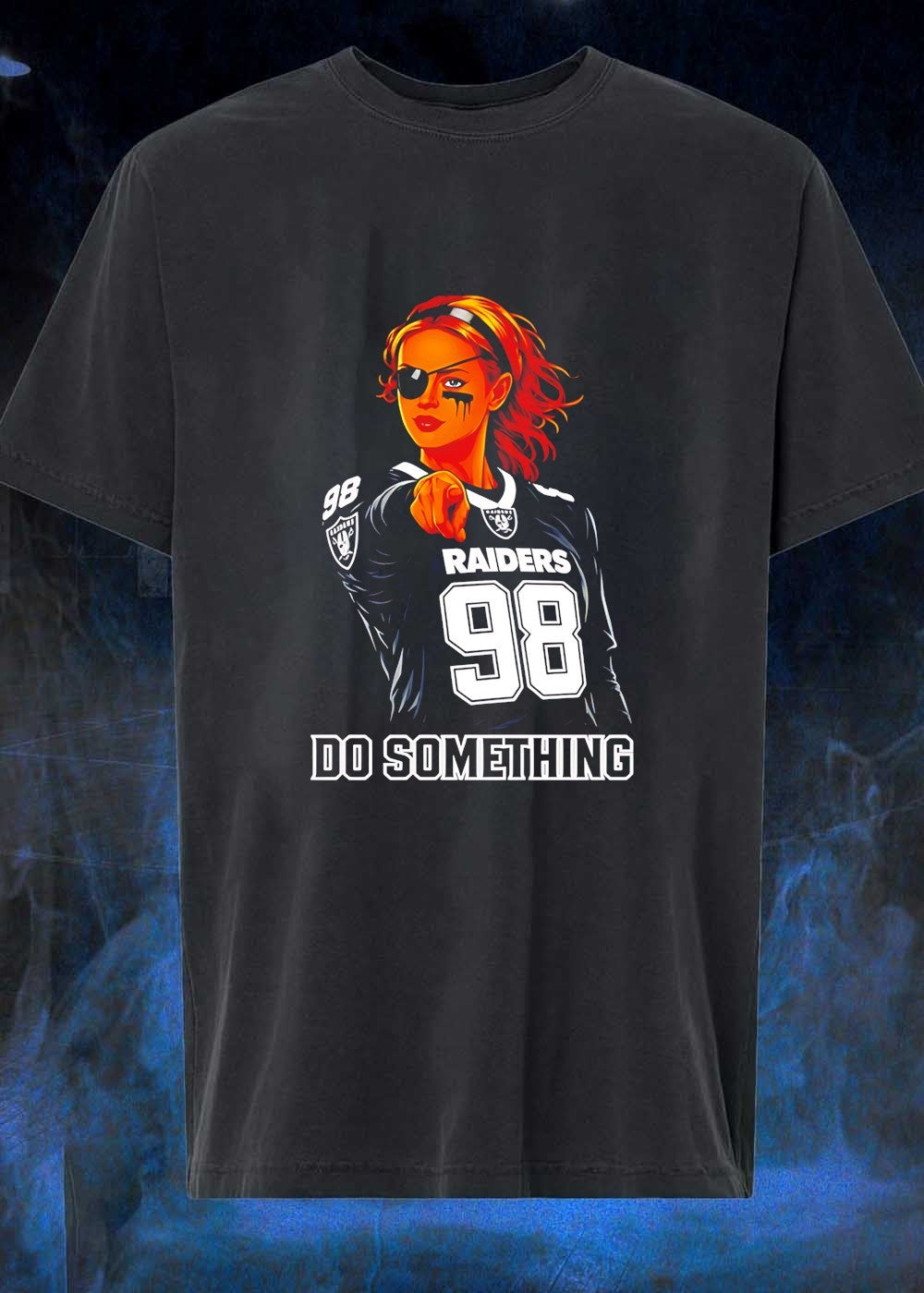 Do Something Raiders Football Woman Pointing 98 - Adult & Kids T-Shirts, Sweatshirts & Hoodies apparel design preview 1
