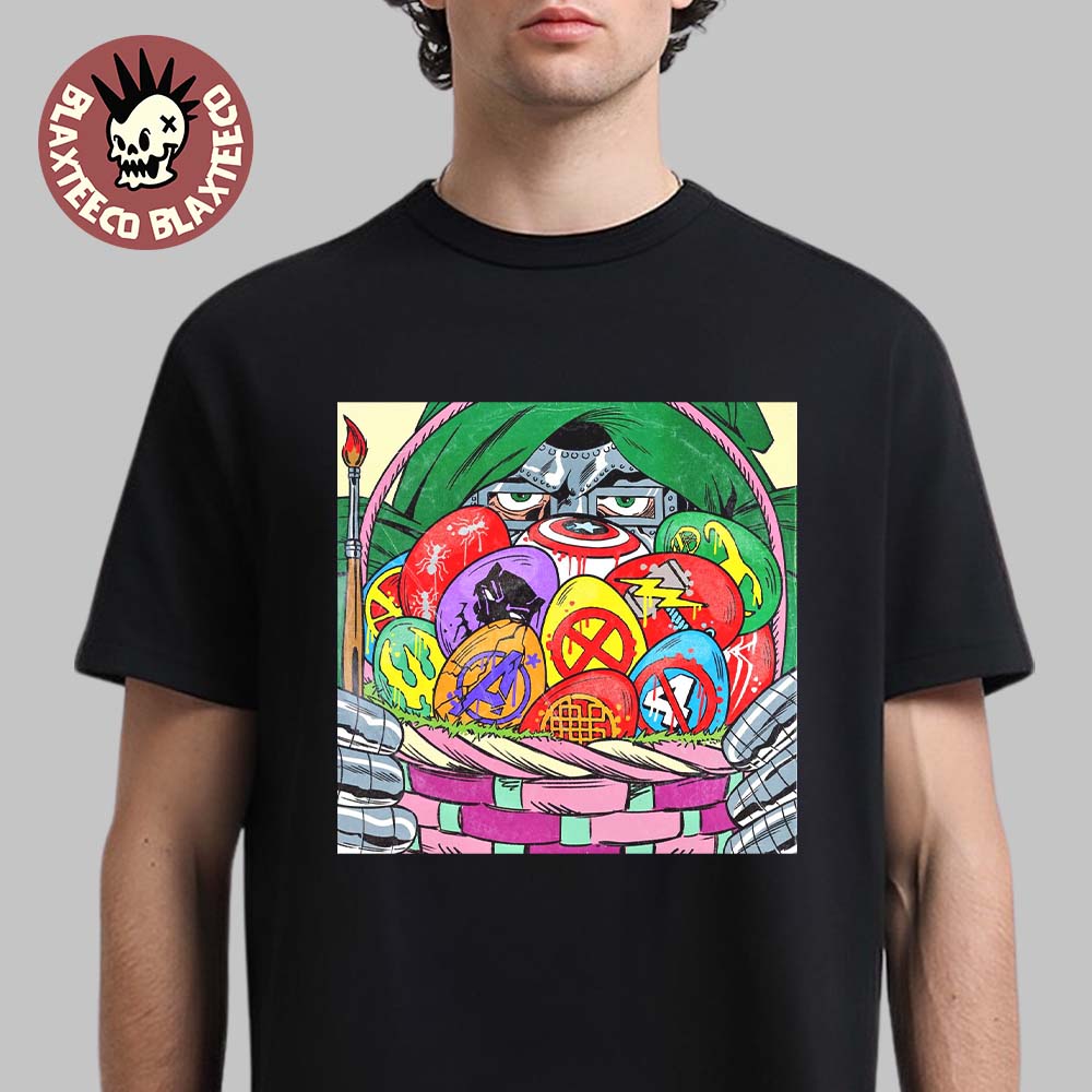 Doctor Doom Robert Downey Jr Easter Eggs Artwork - Adult & Kids T-Shirts, Sweatshirts & Hoodies apparel design preview 1