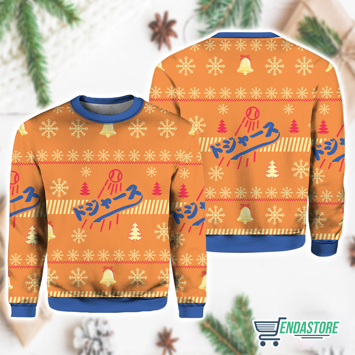Dodger Japanese Baseball 3D Ugly Christmas Sweater - Holiday Gift product image