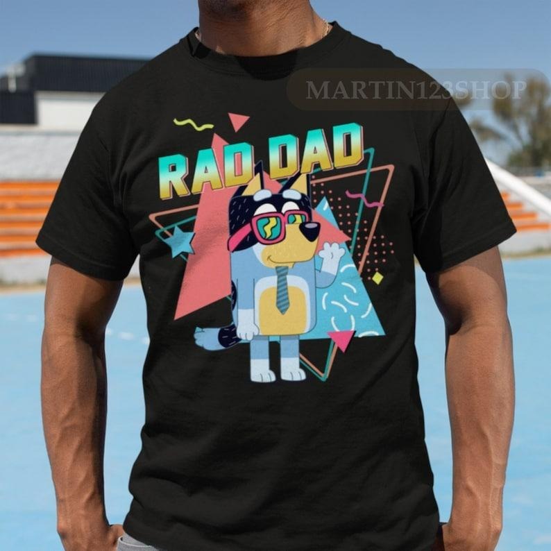 Dog Bandit Rad Dad Cartoon Bingo Family Cool Club - Adult & Kids T-Shirts, Sweatshirts & Hoodies apparel design preview 1