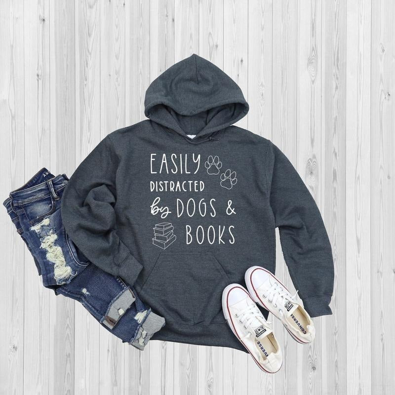 Dogs Books Read Book Reading Lover Librarian KEBE9 - Adult & Kids T-Shirts, Sweatshirts & Hoodies apparel design preview 1