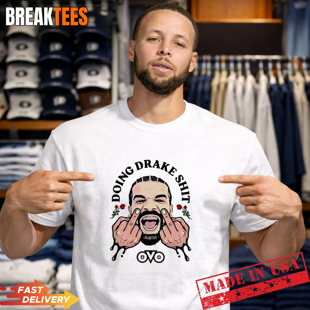 Doing Drake shit middle finger - Adult & Kids T-Shirts, Sweatshirts & Hoodies apparel design preview 1