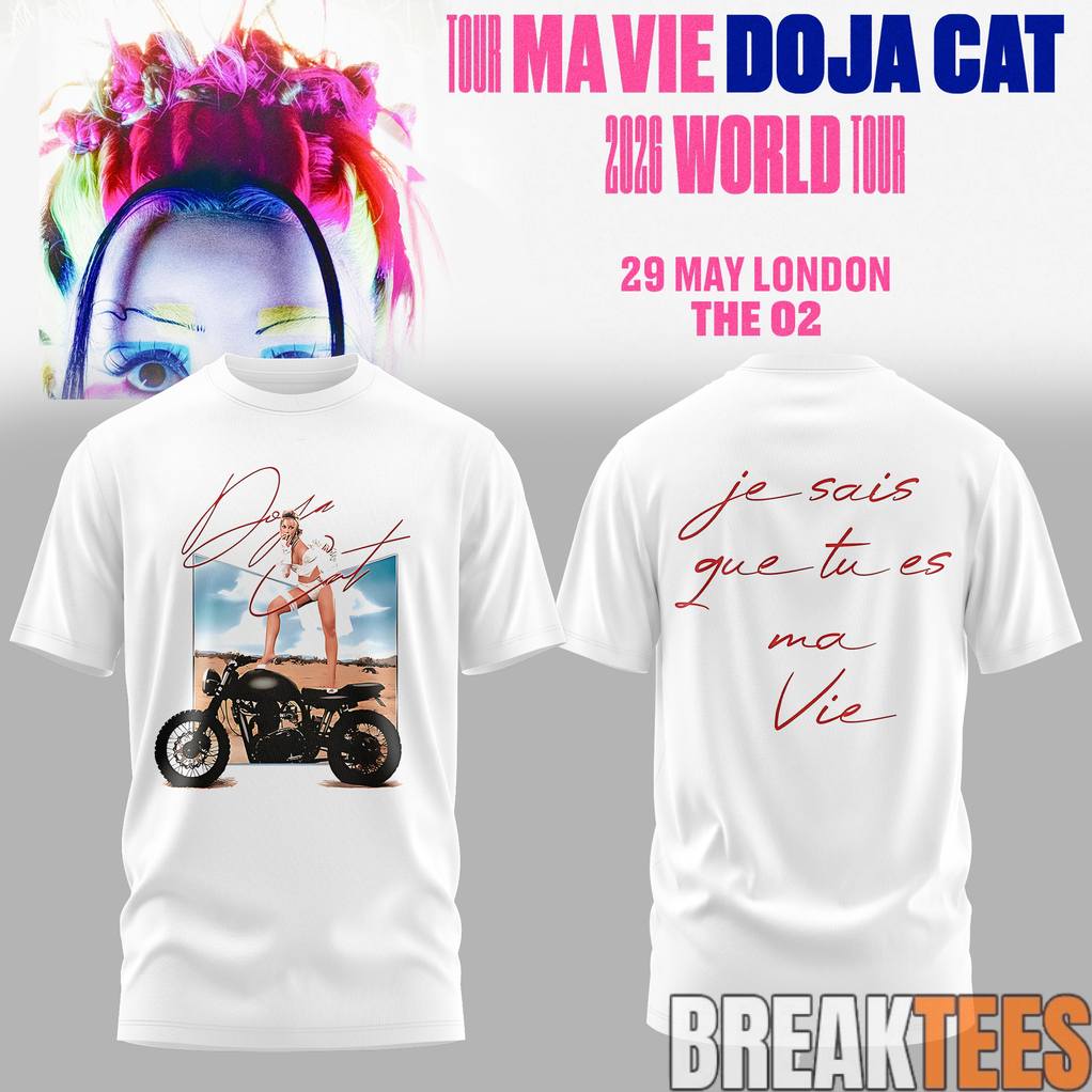 Doja Cat Ma Vie World Tour 2026 - Adult & Kids T-Shirts, Sweatshirts & Hoodies apparel design preview 1
