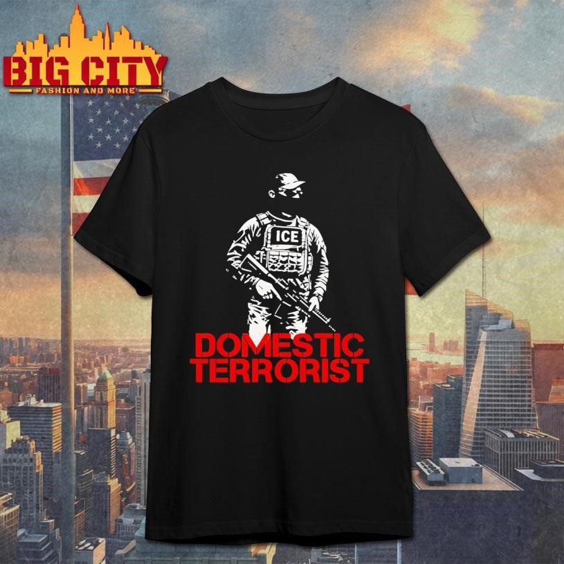 Domestic Terrorist Abolish Ice - Adult & Kids T-Shirts, Sweatshirts & Hoodies apparel design preview 1