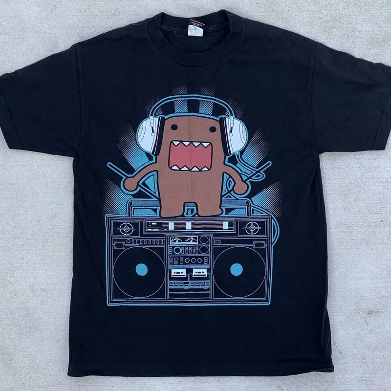 Domo Boombox Headphones Full Size - Adult & Kids T-Shirts, Sweatshirts & Hoodies apparel design preview 1