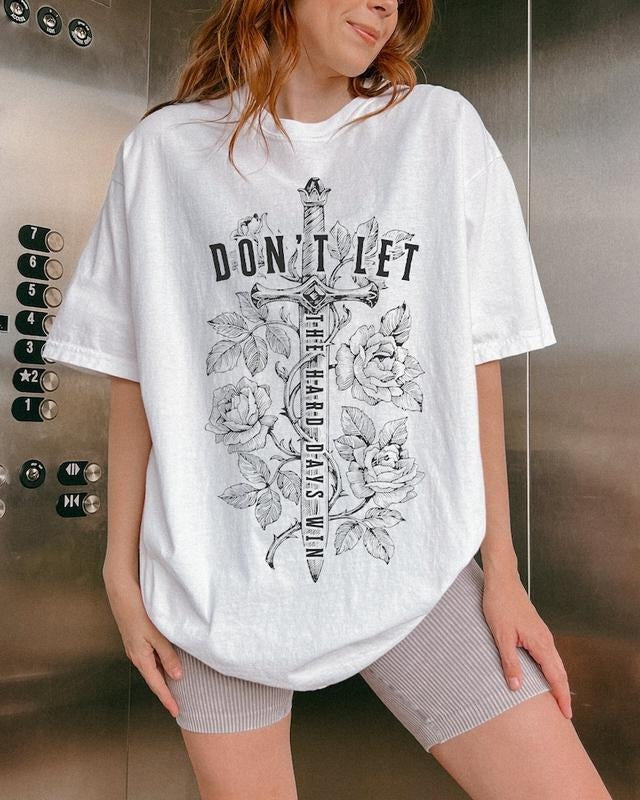 Don'T Let Hard Days Win ACOTAR Sarah J Maas SJM Feyre - Adult & Kids T-Shirts, Sweatshirts & Hoodies apparel design preview 1