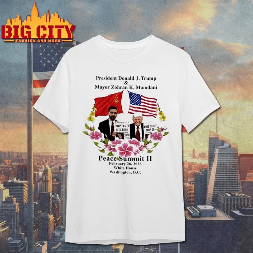 Donald Trump And Zohran Mamdani Peace Summit Ii - Adult & Kids T-Shirts, Sweatshirts & Hoodies apparel design preview 1