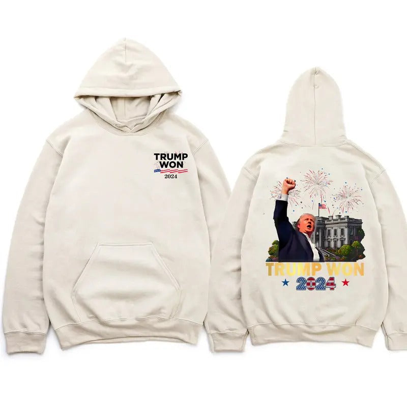 Donald Trump Won 2024 - Adult & Kids T-Shirts, Sweatshirts & Hoodies apparel design preview 1