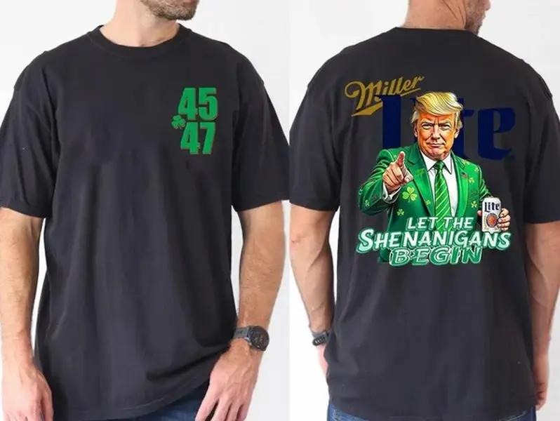Donald Trump St.Patrick'S Day Supporter M!Ller L!Te - Adult & Kids T-Shirts, Sweatshirts & Hoodies apparel design preview 1