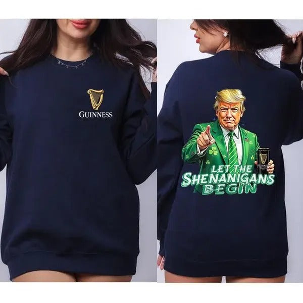Donald Trump St.Patrick'S Day Supporter Gu!Nne$ Beer - Adult & Kids T-Shirts, Sweatshirts & Hoodies apparel design preview 1
