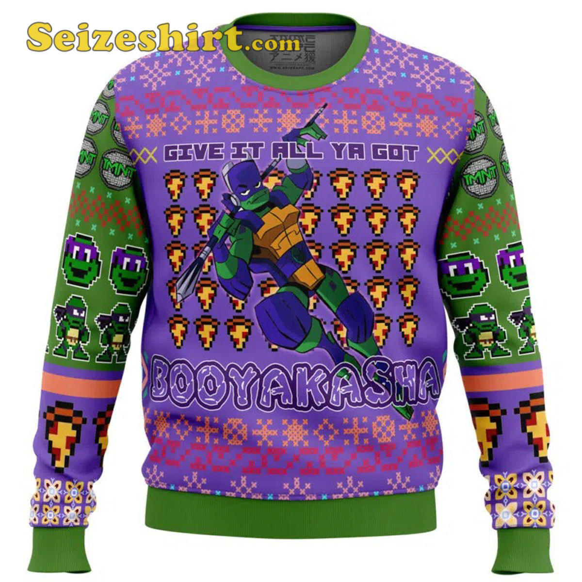 Donatello Rise of the Teenage Mutant Ninja Turtles Mens Christmas Sweater - Holiday Gift product image