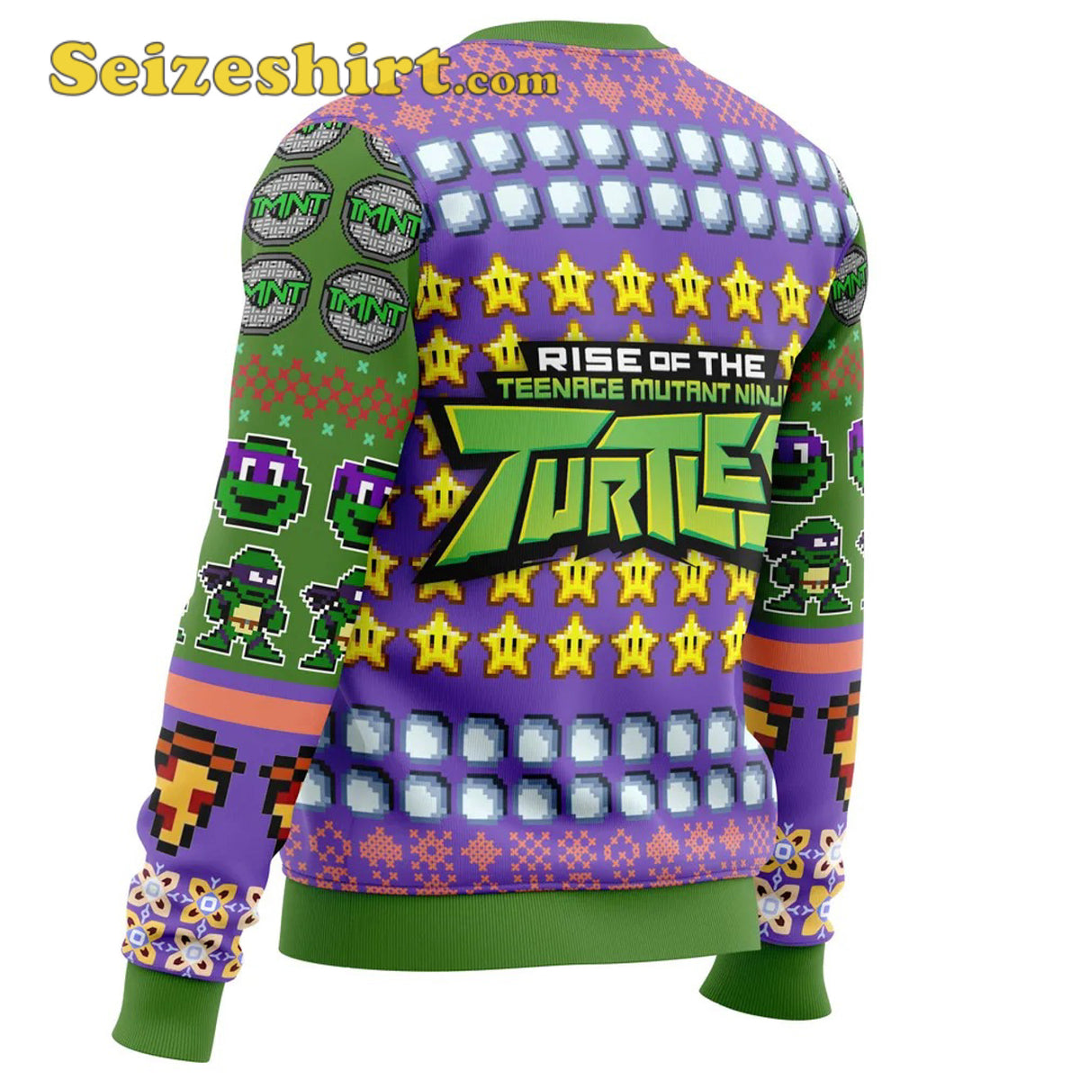 Donatello Rise of the Teenage Mutant Ninja Turtles Mens Christmas Sweater - Holiday Gift product image 3