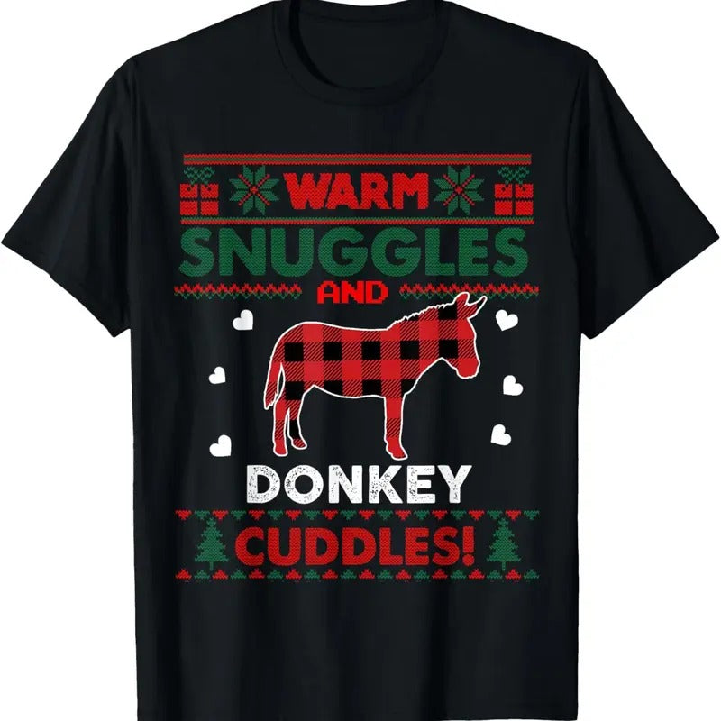 Donkey Lover Xmas Ugly - Adult & Kids T-Shirts, Sweatshirts & Hoodies apparel design preview 1