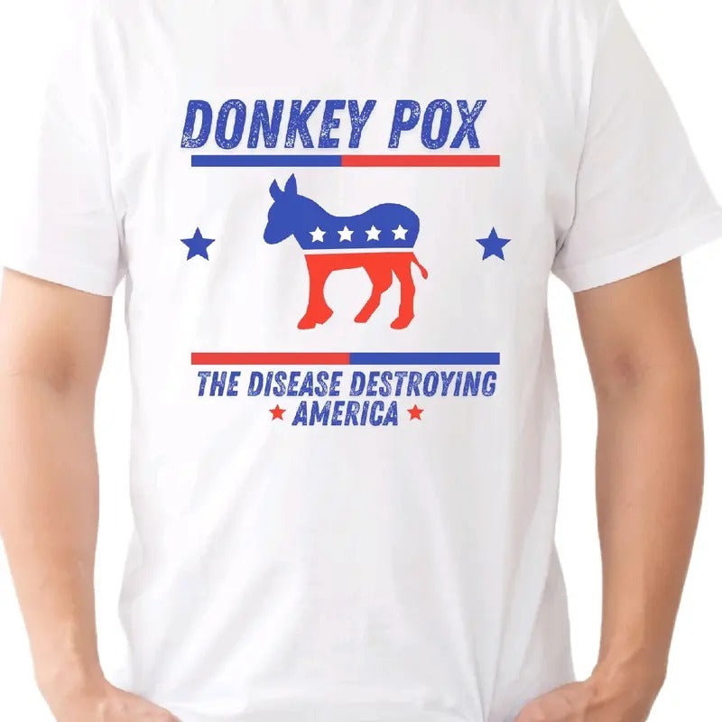 Donkey Pox Satirical Take Current Events Menswear - Adult & Kids T-Shirts, Sweatshirts & Hoodies apparel design preview 1