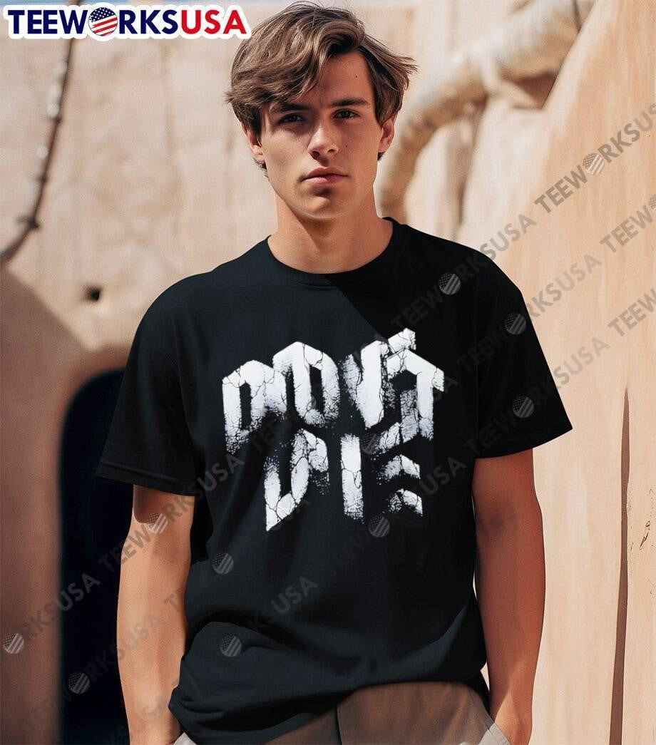 Dont Die Cracked Stone Text Graphic - Adult & Kids T-Shirts, Sweatshirts & Hoodies apparel design preview 1