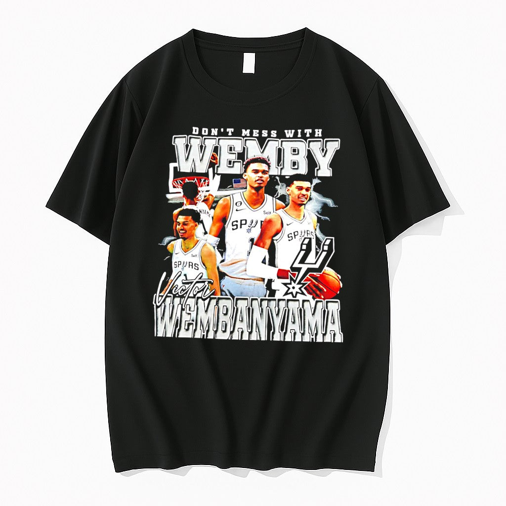 Dont Mess With Wemby Victor Wembanyama San Antonio - Adult & Kids T-Shirts, Sweatshirts & Hoodies apparel design preview 1