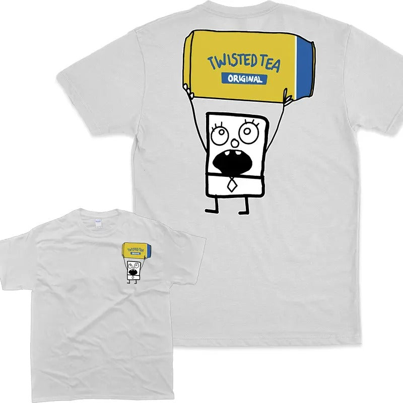 Doodlebob Twisted Tea Essential 2 Sided Funny - Adult & Kids T-Shirts, Sweatshirts & Hoodies apparel design preview 1