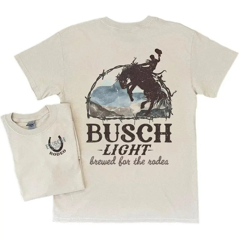 Double Sides Printed Busch Light Rodeo Brews Fabric - Adult & Kids T-Shirts, Sweatshirts & Hoodies apparel design preview 1
