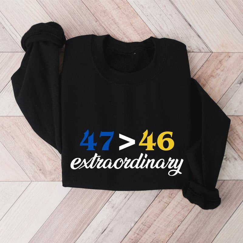 Down Syndrome Awareness 47>46 Extra Chromosome - Adult & Kids T-Shirts, Sweatshirts & Hoodies apparel design preview 1