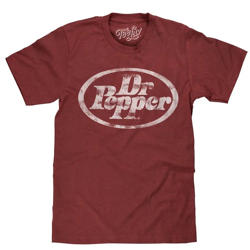 Dr Pepper Distressed Logo Red - Adult & Kids T-Shirts, Sweatshirts & Hoodies apparel design preview 1