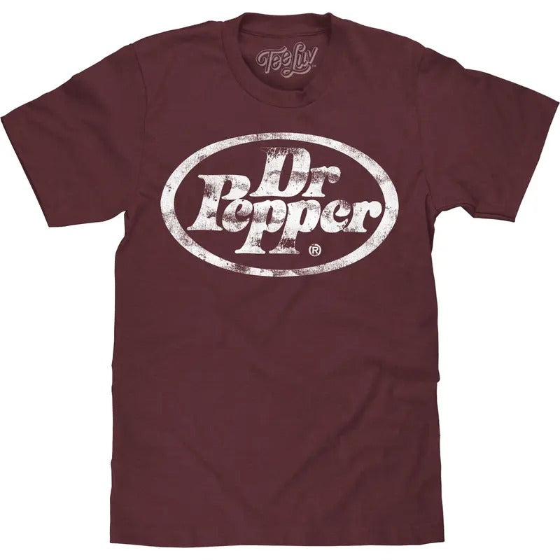Dr Pepper Distressed Oval Logo Big Tall Red - Adult & Kids T-Shirts, Sweatshirts & Hoodies apparel design preview 1