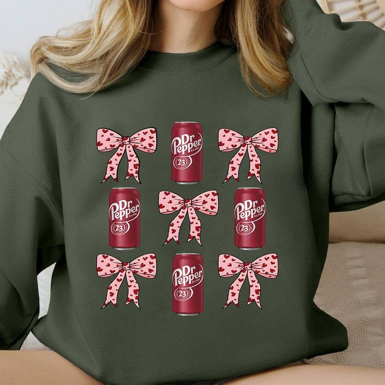 Dr Pepper Coquette Bow Daughter Ribbon Meme - Adult & Kids T-Shirts, Sweatshirts & Hoodies apparel design preview 1