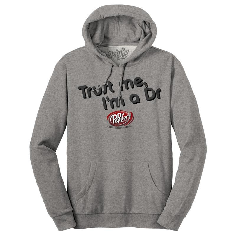 Dr Pepper Trust Me I'M Hooded Oxford Gray - Adult & Kids T-Shirts, Sweatshirts & Hoodies apparel design preview 1
