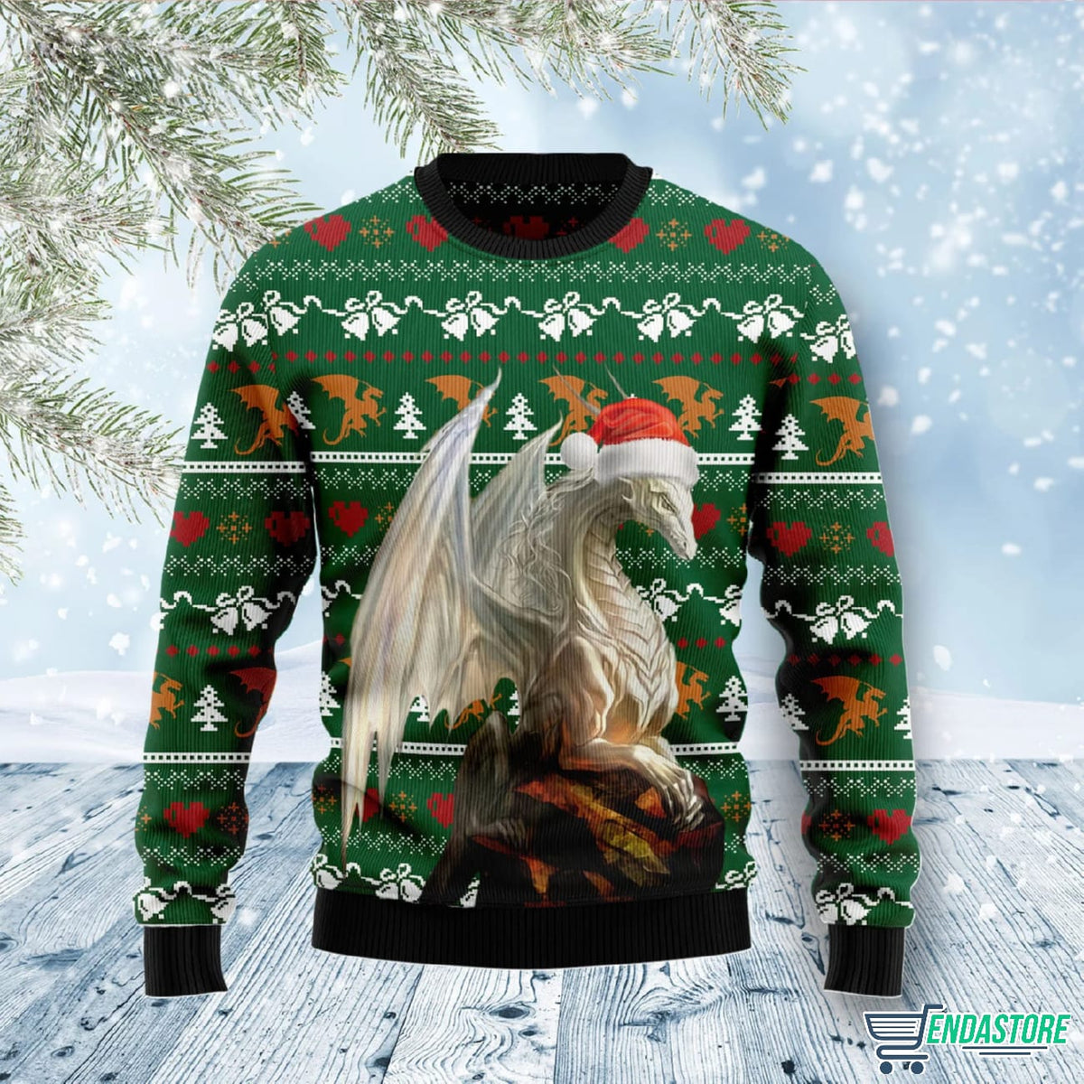Dragon Nice 3D Ugly Christmas Sweater - Holiday Gift product image