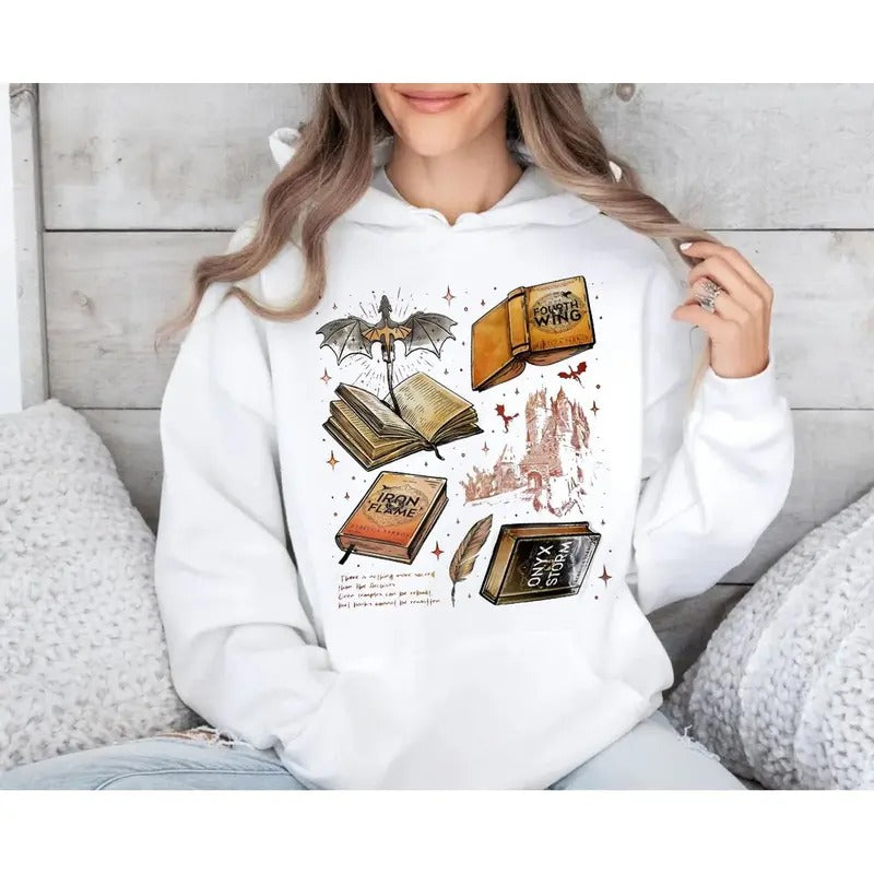 Dragon Rider Fourth Wing Fans Book War College - Adult & Kids T-Shirts, Sweatshirts & Hoodies apparel design preview 1