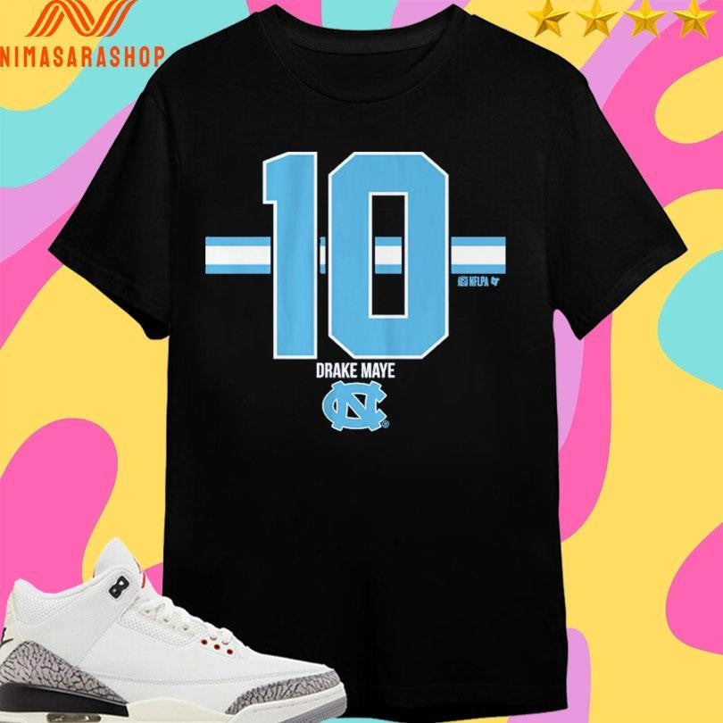 Drake Maye 10 Stripe North Carolina Tar Heels - Adult & Kids T-Shirts, Sweatshirts & Hoodies apparel design preview 1