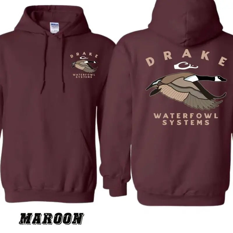 Drake Waterfowl Systems Classic Black Bold Duck Logo - Adult & Kids T-Shirts, Sweatshirts & Hoodies apparel design preview 1
