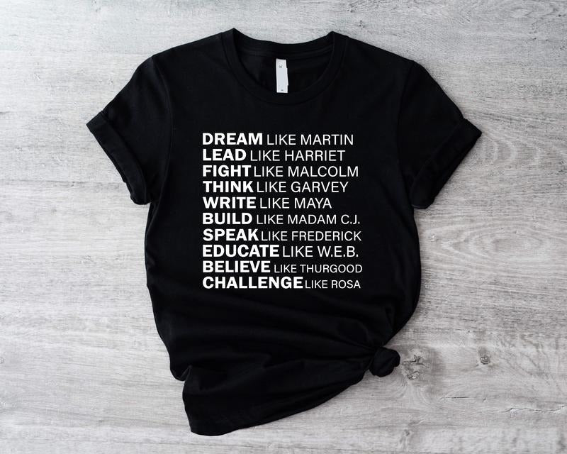 Dream Like Martin Black History Month Equality Human - Adult & Kids T-Shirts, Sweatshirts & Hoodies apparel design preview 1