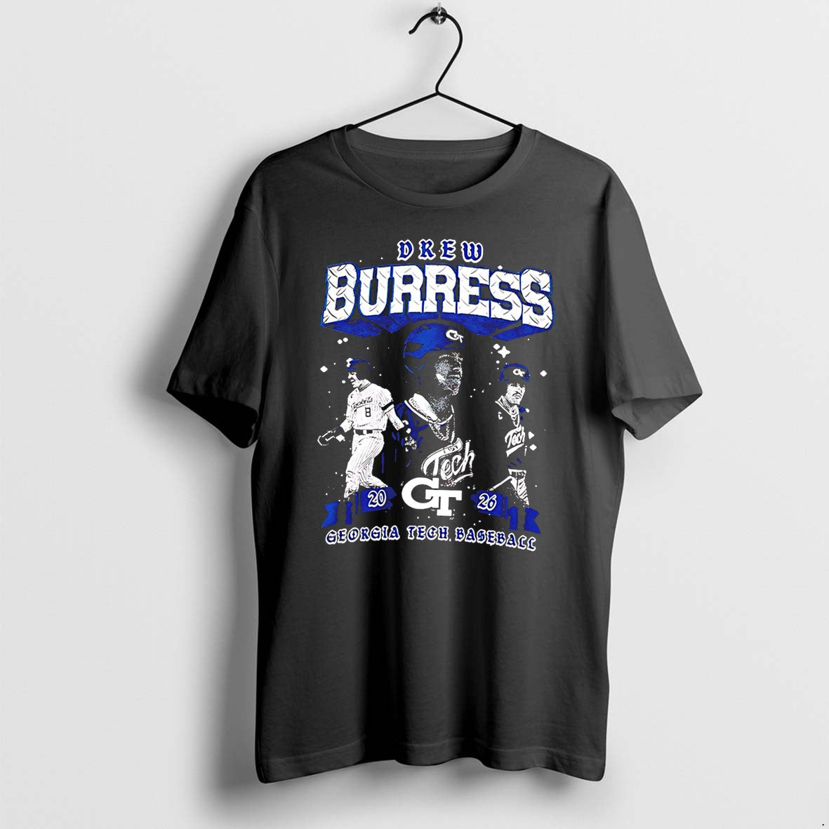 Drew Burress Georgia Tech Yellow Jackets Illustrated - Adult & Kids T-Shirts, Sweatshirts & Hoodies apparel design preview 1