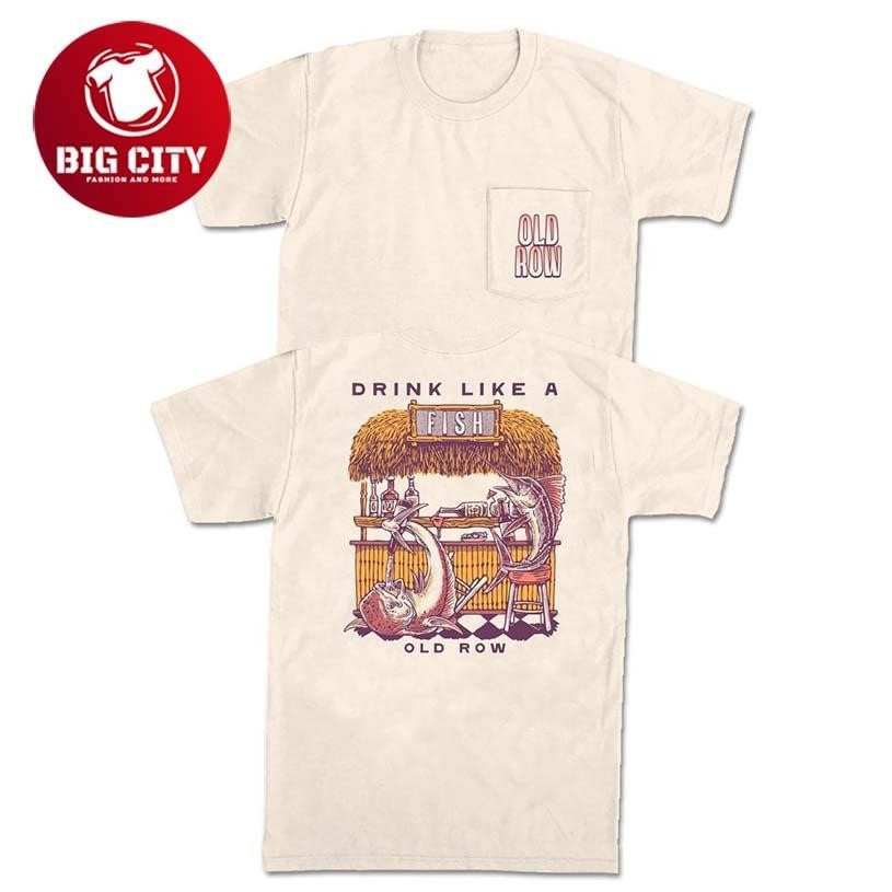 Drink Like A Fish Old Row Two Sided - Adult & Kids T-Shirts, Sweatshirts & Hoodies apparel design preview 1