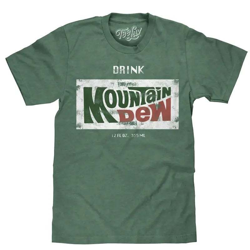 Drink Mountain Dew Logo Green - Adult & Kids T-Shirts, Sweatshirts & Hoodies apparel design preview 1