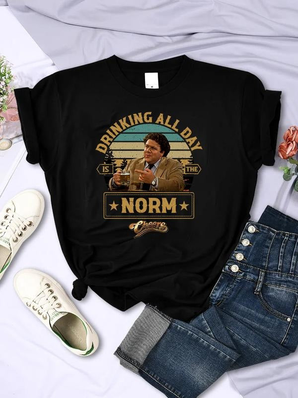 Drinking All Day Is Norm Rip George Wendt Norms - Adult & Kids T-Shirts, Sweatshirts & Hoodies apparel design preview 1