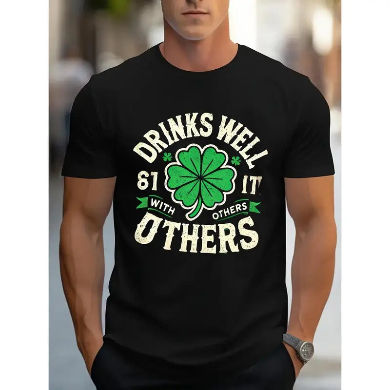 Drinks Well Others" Clover Different Layout Print - Adult & Kids T-Shirts, Sweatshirts & Hoodies apparel design preview 1