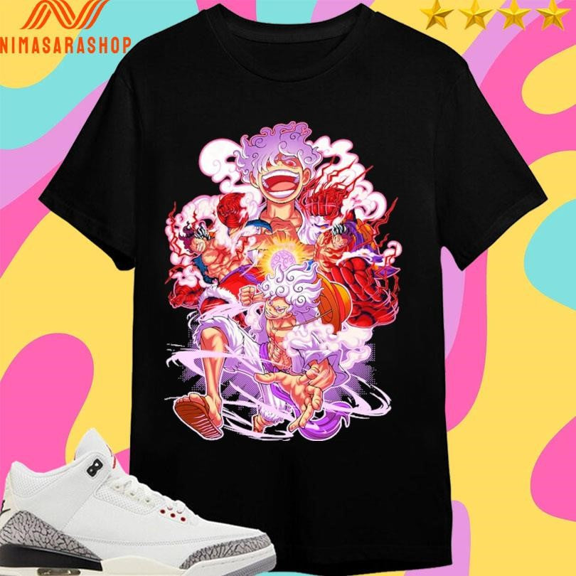 Drums Of Liberation Luffy Gear 5 - Adult & Kids T-Shirts, Sweatshirts & Hoodies apparel design preview 1
