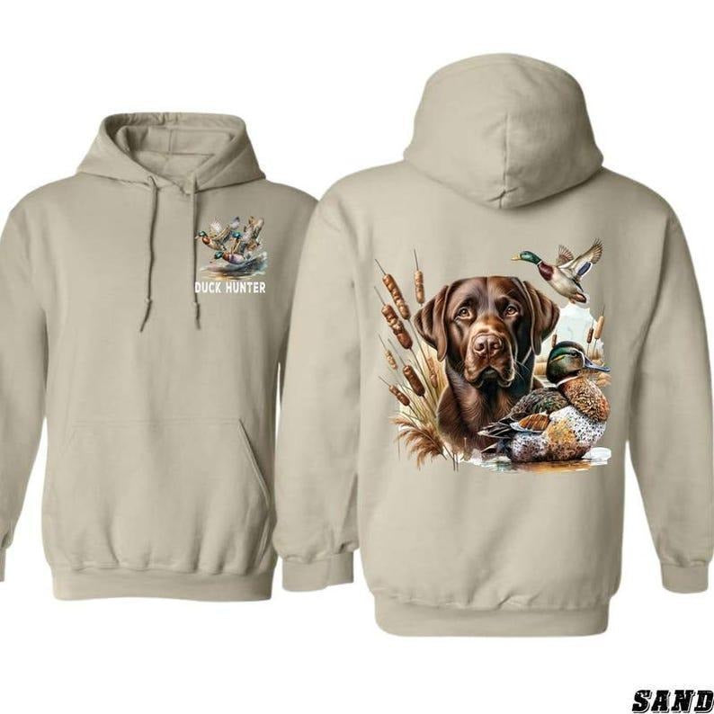 Duck Hunter Realistic Labrador Retriever Outdoor - Adult & Kids T-Shirts, Sweatshirts & Hoodies apparel design preview 1