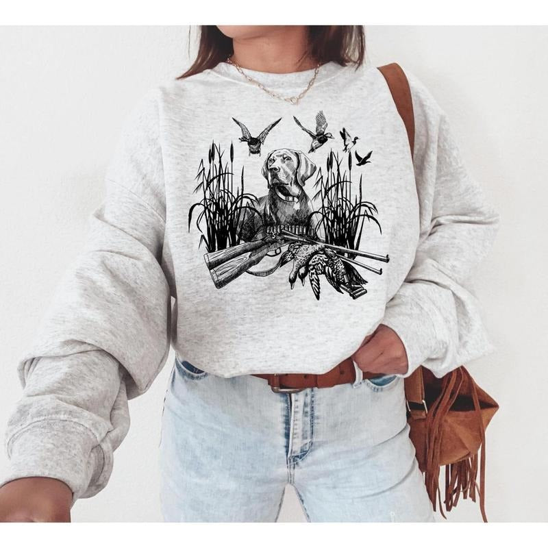 Duck Hunting Dog Huntin Womenswear He'S Abandonded - Adult & Kids T-Shirts, Sweatshirts & Hoodies apparel design preview 1