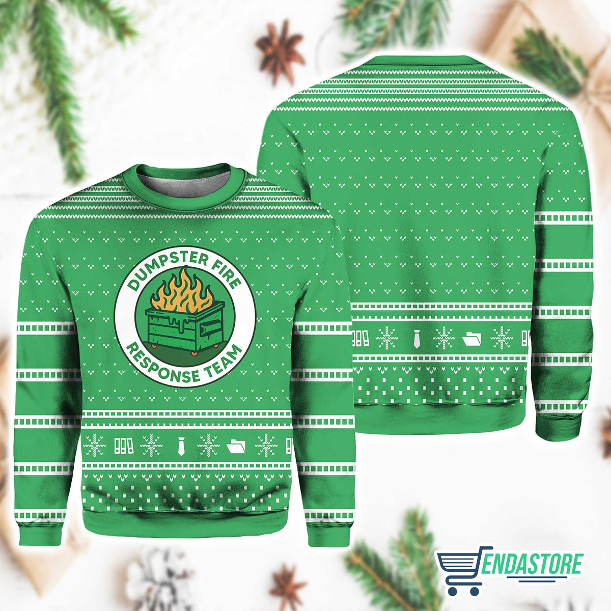 Dumpster Fire Response Team 3D Ugly Christmas Sweater - Holiday Gift product image
