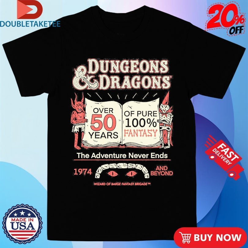 Dungeons And Dragons 50 Years Of Fantasy The - Adult & Kids T-Shirts, Sweatshirts & Hoodies apparel design preview 1
